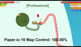 Paper.io 10 Map Control: 100.00% [Professional]