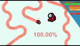 Paper.io 10 [Among Us Imposter] Map Control: 100.00%