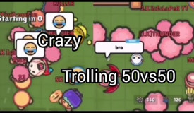 Zombsroyale.io | CRAZY pink afro troll in 50vs50 mode