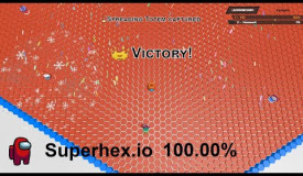 Hexanaut.io [Superhex.io] Map Control: 100.00% Among Us