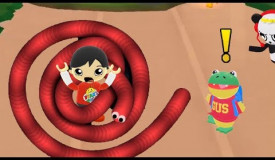 Tag with Ryan - Red T-Shirt Ryan vs Slither.io - Red Snake