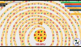 Paper.io 2 Circling the Whole Map Control: 100.00%! Pizza