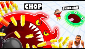 SHINCHAN RED HULK NOOB vs PRO vs HACKER in HOLE IO with SHINCHAN and CHOP