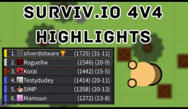 Surviv.io 4v4 Highlights from the #1 Leaderboard player | Battle Royale