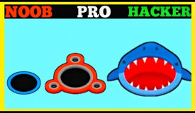 NOOB vs PRO vs HACKER - Hole.io Max Level Gameplay Walkthrough (Android, iOS)