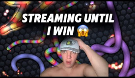 Streaming until I Win Slither.io