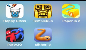 Temple Run,Paper.io 2,Happy Glass,Draw In,slither.io,Party.io