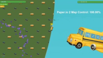 Paper.io 3 Map Control: 100.00% [Bus] World Epic Kills