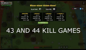 Surviv.io - 43 and 44 KILL SQUAD GAMES (Four-Man Squad High Kills)