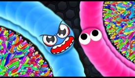 Slither.io - 1 LUCKY BOSS SNAKE vs 99500 SNAKES Epic Slitherio Gameplay