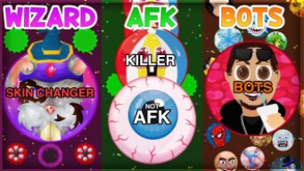 AGMA.IO WIZARD vs AFK vs BOTS *SKIN CHANGER & 100XXL BOTS*