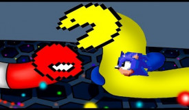 SONIC vs HOMEM ARANHA vs PACMAN em Batalha de cobrinha Slither io