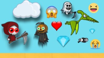 FLYORDIE.IO / LEGENDARY GHOSTY REAPER, PUMPKIN GHOST & RED GRIM REAPER GAMEPLAY / NEW EMOJI UPDATE