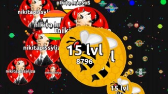 ONE SOLO PLAYER VS 999999 HACKERS ( Agar.io Solo Gameplay )