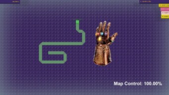 Paper.io Map Control: 100.00% [Thanos Hand]
