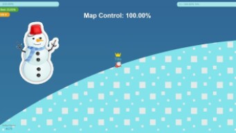Paper.io 3 Map Control: 100.00% [Snow]