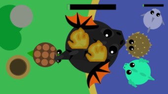Mope.io Best Black Dragon Trolling// Turtle Eats A Black Dragon!! - Re-Uploaded