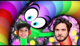 o SUPREMO JOGADOR com 9999999 PONTOS - tipo SLITHER.IO ( ft JAZZGHOST e BRUNIO )