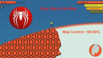 Paper.io 2 Easy Way to Get Map Control: 100.00%