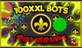 100XXL BOTS+POWERUPS ANNIHILATION !!! | AGMA.IO