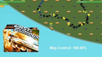 Paper.io 3 Map Control: 100.00% [Fast & Furious]