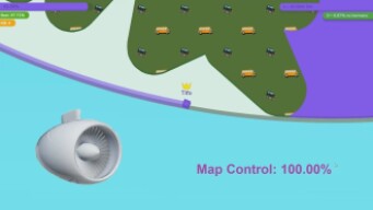 Paper.io 3 Map Control: 100.00% [JET MOTOR]