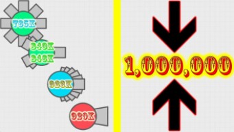 Diep.io - Denied of 1 Million (Octo Tank, Booster, Spreadshot, Machine Gun)