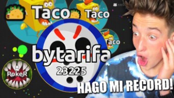 JUEGO A AGAR.IO CON POKER Y HAGO MI RECORD!! BYTARIFA GAMING