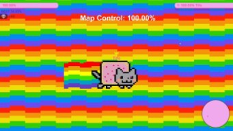 Paper.io 2 Map Control: 100.00% [Nyan Cat]