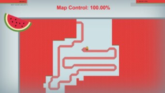 Paper.io Map Control: 100.00% [Watermelon]