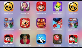 ScaryTeacher3D,LegoMarvel,TempleRun,Miraculous,RedBall4,Hole.io,TeenyTitans,Snake Rivals,Brawl Stars