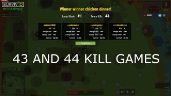 Surviv.io - 43 and 44 KILL SQUAD GAMES (Four-Man Squad High Kills)