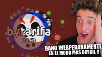 GANO INESPERADAMENTE EN EL MODO MAS DIFICIL DE AGAR.IO !! AGAR.IO BYTARIFA GAMING