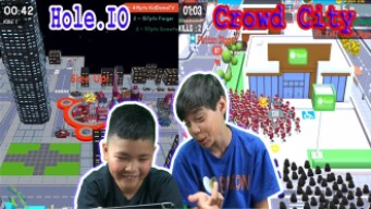 2 games in one | Hole.io and Crowd city | HILARIOUS! DO YOU LIKE MUSTARD?