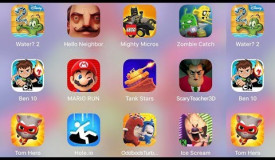 Ice Scream,Hello Neighbor,Ben 10,Scary Teacher 3D,Hole.io,Tank Stars,Mighty Micros,Mario Run,Water 2