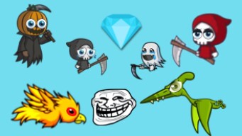 Pumpkin Ghost Kills Grim Reaper // Best Trolls Flyordie.io