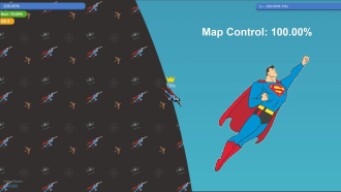 Paper.io 3 Map Control: 100.00% [Superman]