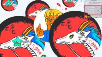 AGARIO MOBILE EPIC REVENGE SNAY PARTY , DONALD TRUMP CUSTOM SKIN Agar.io