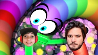 o SUPREMO JOGADOR com 9999999 PONTOS - tipo SLITHER.IO ( ft JAZZGHOST e BRUNIO )