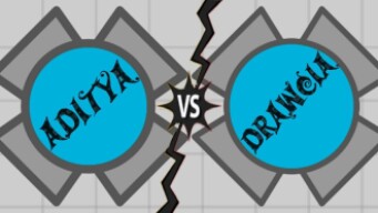 Diep.io - Aditya vs Drawcia (T.ws) - Overlord vs Overlord 1v1 - First to 10 Wins