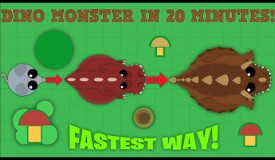 MOPE.IO HOW TO GET DINO MONSTER IN 20 MINUTES! FASTEST WAY TO LEVEL UP IN MOPE.IO (Mopeio Hack)