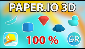 Paper.io 3D Gameplay | Getting 100 % On All Maps Part 1