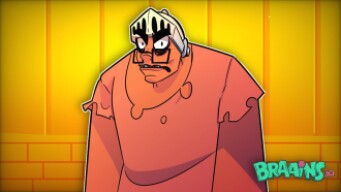 VIREI um ZUMBI VERMELHO GIGANTE no Braains.io