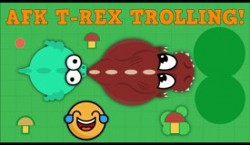 MOPE.IO FUNNY AFK T-REX TROLLING! // DRAGGING ANIMALS TO DEATH! (Mopeio Funny Moments)