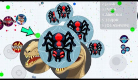 SOLO NOOB SPIDER VS SAVAGE TEAMS | AGAR.IO MOBILE GAMEPLAY