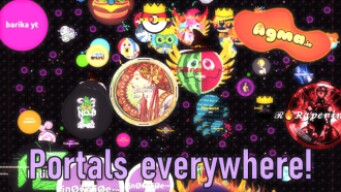 Insane Portal Troll! || What happens if you place 100 Portals in one Agma.io server?