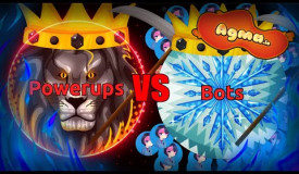 POWERUPS VS BOTS IN AGMA.IO | AGMA IO VERY BIG FIGHT