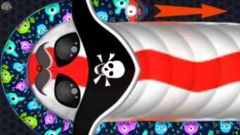 Wormate.io Best Pro Skill Strong Bad Worm Hunting Longest Monster Pirate Worm Wormateio Gameplay!