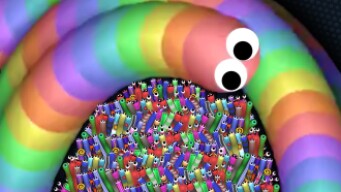 Slither.io 1 Giant Troll Snake vs Tiny Snakes Epic Slitherio Gameplay