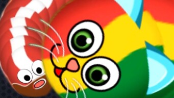 Wormate.io 01 The King Cat Worm Of The World Trolling Smallest Worm Epic Wormateio Gameplay